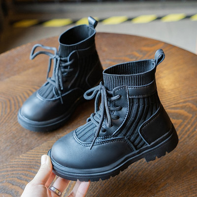 Παιδικές  μπότες κάλτσας με κορδόνια για κορίτσια