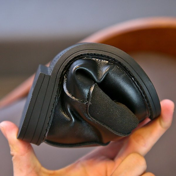 Vaikiški batai iš eko odos su užtrauktuku mergaitėms - švarus modelis