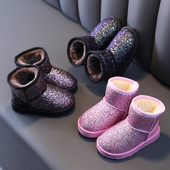 Moodsad läikivad lastesaapad tüdrukutele pehme voodriga ümar mudel