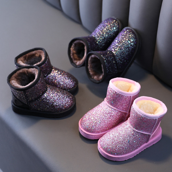 Moodsad läikivad lastesaapad tüdrukutele pehme voodriga ümar mudel