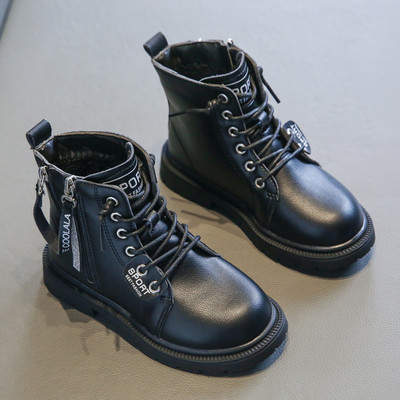 Naujas vaikiškų batų iš dirbtinės odos modelis mergaitėms su užtrauktuku