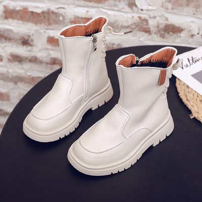 Naujo modelio vaikiški odiniai batai su užtrauktuku mergaitėms