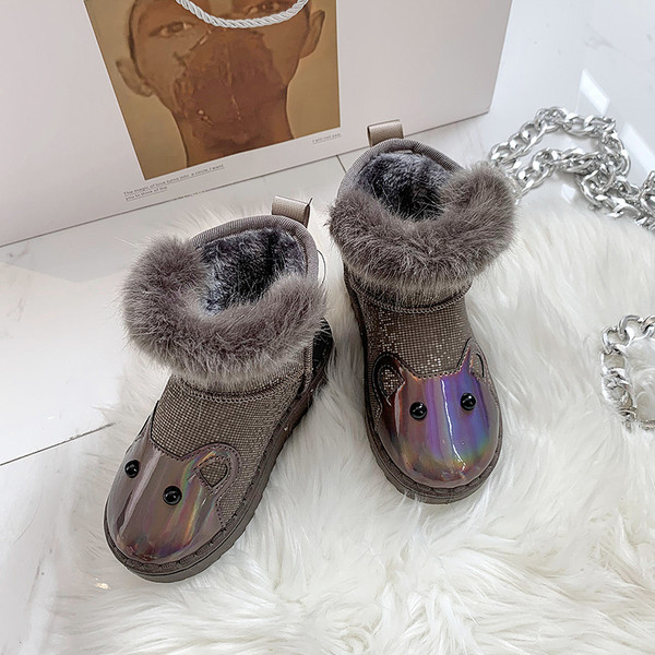 Μοντέρνες  παιδικές μπότες με γούνα για τα κορίτσια