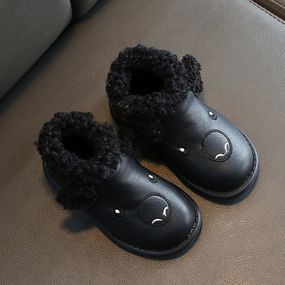 Šiuolaikiški vaikiški batai su pūkais ir siuvinėjimais mergaitėms