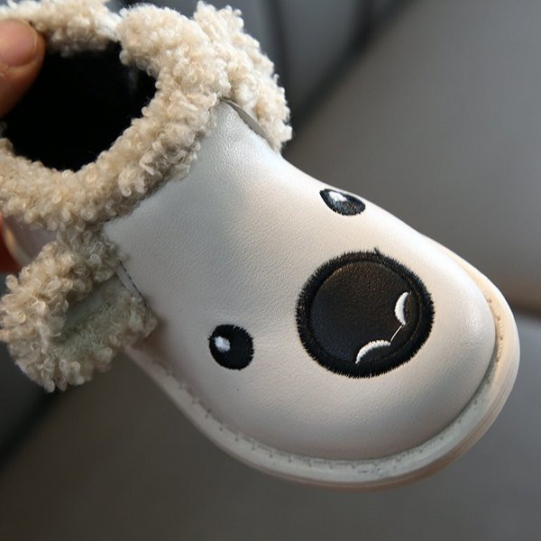 Šiuolaikiški vaikiški batai su pūkais ir siuvinėjimais mergaitėms