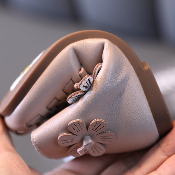 Öko-nahast lilledega sügisesed lastesaapad tüdrukutele