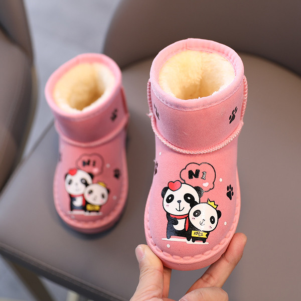 Vaikiški zomšiniai batai su aplikacijomis ir šiltu pamušalu