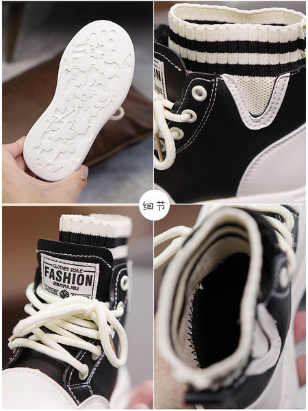 Παιδικές αθλητικές μπότες για κορίτσια με επίπεδη σόλα και κορδόνια