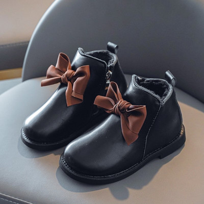 Naujo modelio vaikiški batai su kaspinu mergaitėms iš eko odos