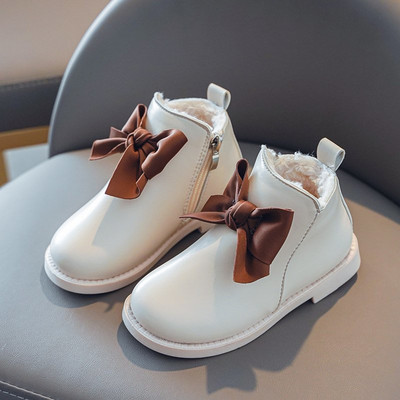 Naujo modelio vaikiški batai su kaspinu mergaitėms iš eko odos