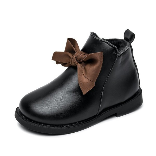 Naujo modelio vaikiški batai su kaspinu mergaitėms iš eko odos