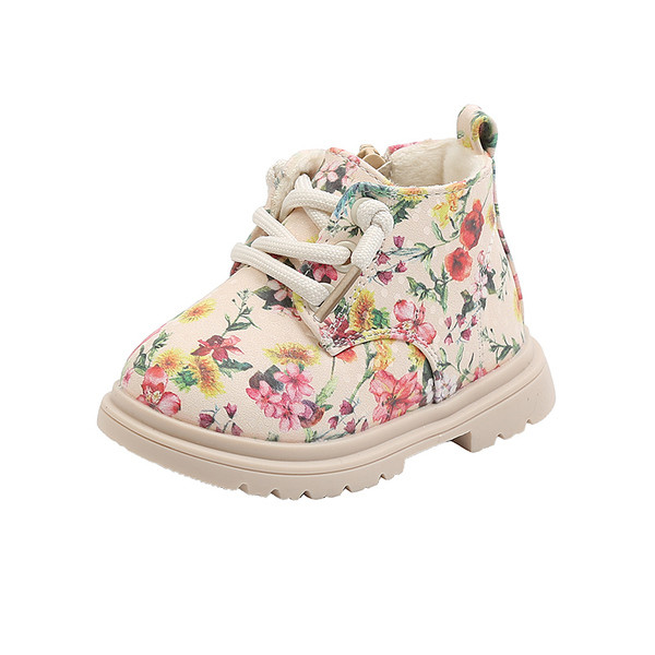 Πολύχρωμες παιδικές μπότες με κορδόνια και φερμουάρ