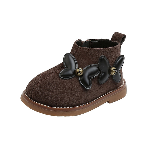 Παιδικές μπότες από οικολογικό σουέτ με τρισδιάστατο στοιχείο