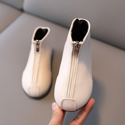 Ежедневни детски боти с цип и равна подметка подходящи за момичета