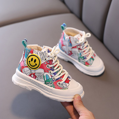 Цветни детски боти с връзки - за момичета и момчета