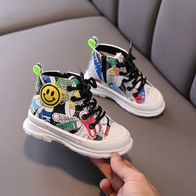 Цветни детски боти с връзки - за момичета и момчета