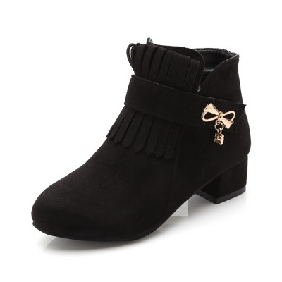 Модерни детски боти с метален елемент за момичета