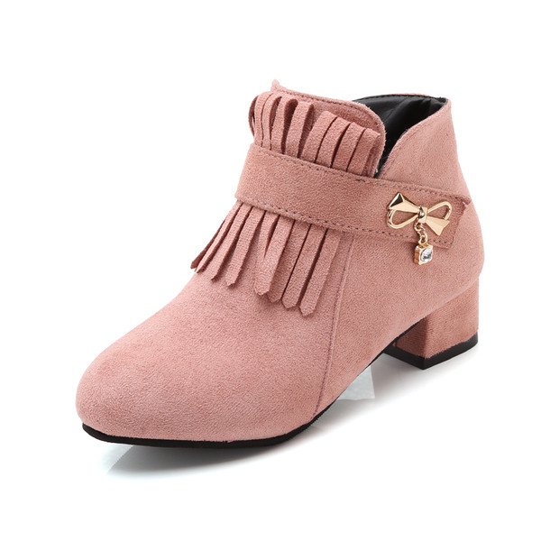 Модерни детски боти с метален елемент за момичета