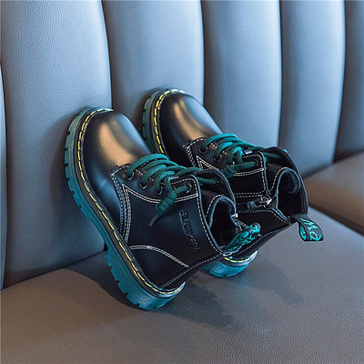 Vaikiški batai mergaitėms iš eko odos su spalvotais kaklaraiščiais