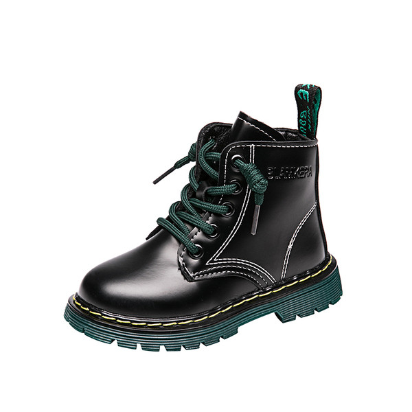 Vaikiški batai mergaitėms iš eko odos su spalvotais kaklaraiščiais