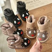 Vaikiški batai mergaitėms plokščiu padu ir 3D elementu