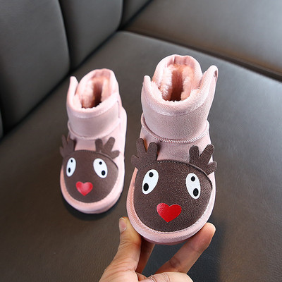 Vaikiški batai mergaitėms plokščiu padu ir 3D elementu