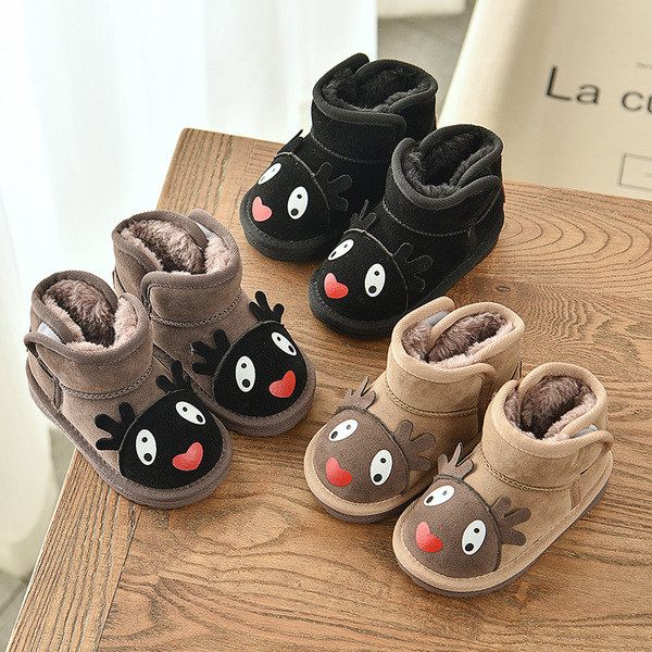 Vaikiški batai mergaitėms plokščiu padu ir 3D elementu