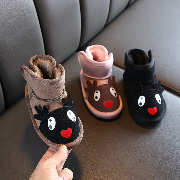 Vaikiški batai mergaitėms plokščiu padu ir 3D elementu