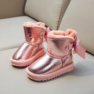 Модерни детски ботуши с панделка за момичета