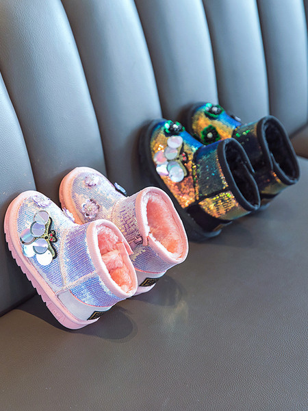 Актуални детски боти за момичета с пайети и 3D елементи