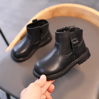 Детски кожени боти с топла подплата подходящи за момичета