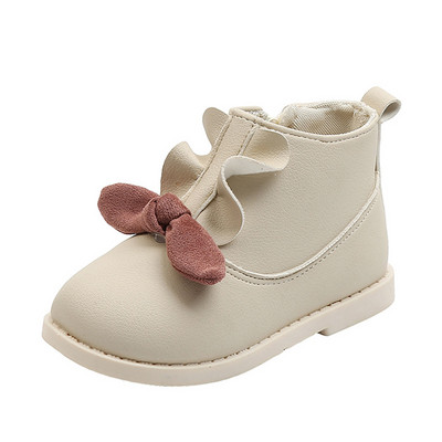 Детски кожени боти с цип за момичета