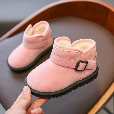 Детски боти от еко велур и топла подплата - подходящи за момичета