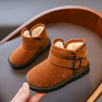 Детски боти от еко велур и топла подплата - подходящи за момичета