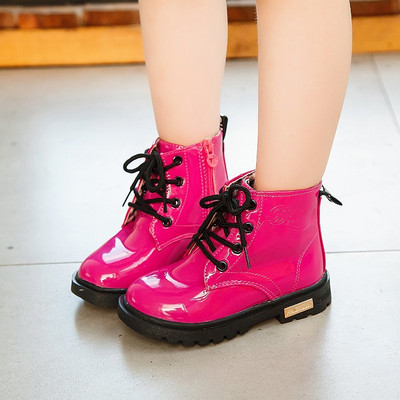 Модерни детски боти с връзки цип за момичета