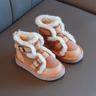 Зимни боти за момиче с пух и катарами