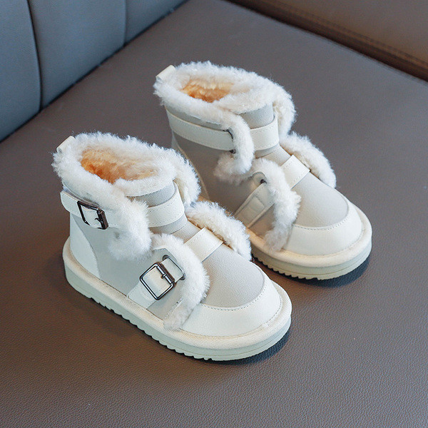 Зимни боти за момиче с пух и катарами