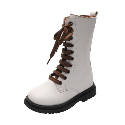 Актуални детски боти за момичета от еко кожа с връзки