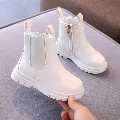 Детски ботуши от еко кожа с цип