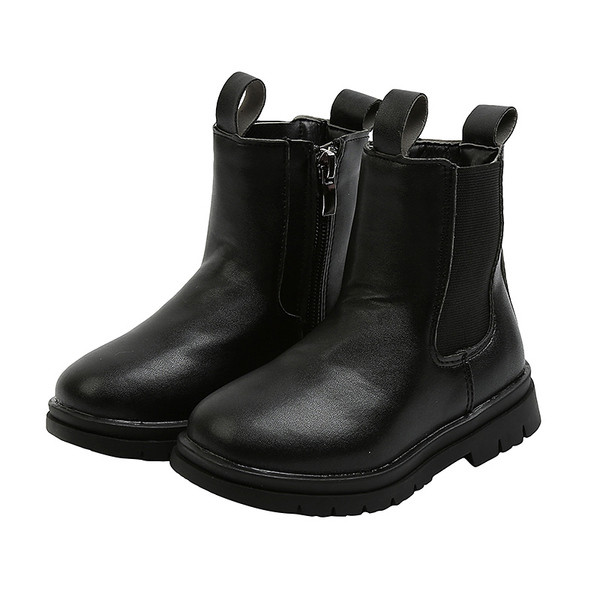 Детски ботуши от еко кожа с цип