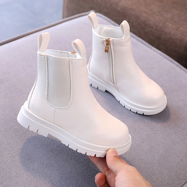 Детски ботуши от еко кожа с цип