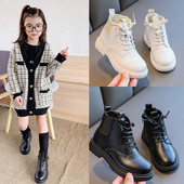 Дамски кожени боти с връзки в два цвята