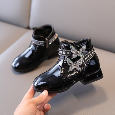 Актуални детски боти с камъни за момичета