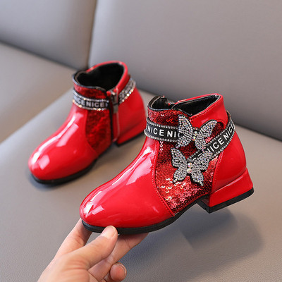 Актуални детски боти с камъни за момичета