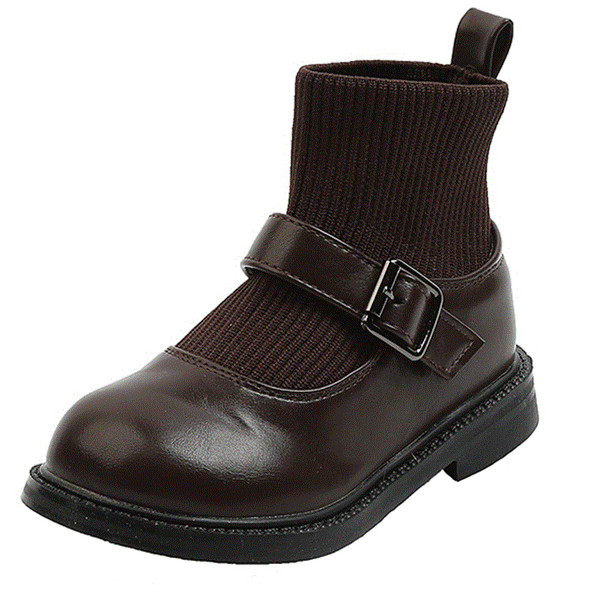 Детски зимни боти тип чорап с равна подметка 