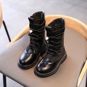 Дамски ботуши от еко кожа с ластични връзки