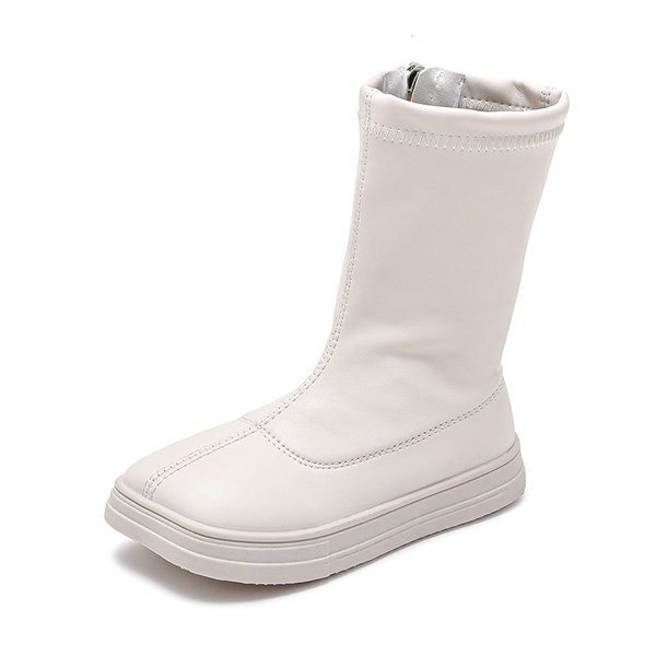 Детски ботуши от еко кожа с равна подметка 