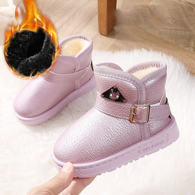 Модерни детски кожени ботуши с катарама