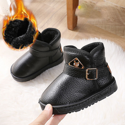 Модерни детски кожени ботуши с катарама