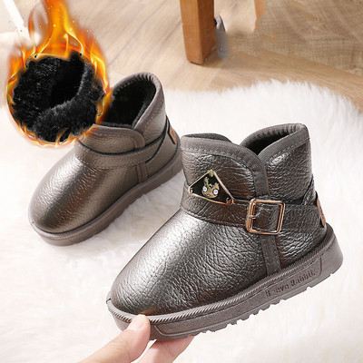 Модерни детски кожени ботуши с катарама